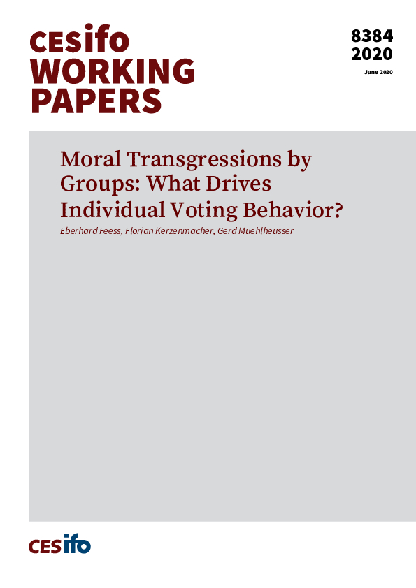 Moral Transgressions by Groups: What Drives Individual Voting Behavior